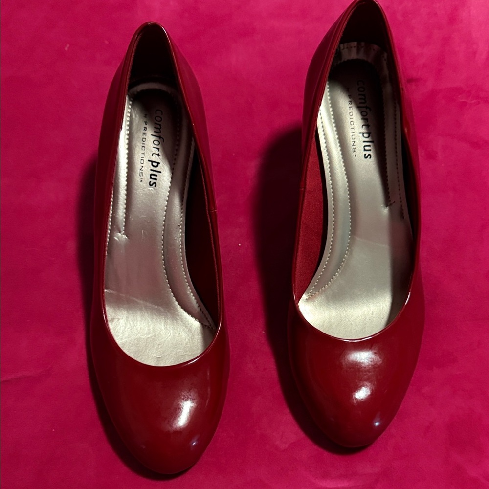 Comfort Plus by Predictions Women's Bold Red Heels 11W